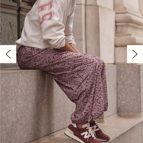 Anthropologie Purple Patterned Joggers - Picture 4 of 12